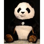 Steiff (Germany) EAN 075803 Pummy Panda, trademark 'Steiff' button to ear with red and yellow tag,