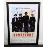 Poster, Film, Cinema & Movie Interest, Autographs - a rectangular shaped poster for Tombstone,