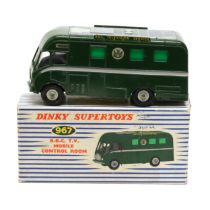 Dinky Supertoys 967 BBC TV mobile control room, dark green body with decals including 'B.B.C.