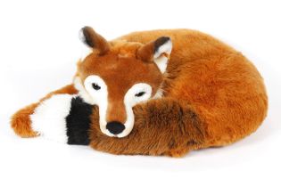 Steiff (Germany) EAN 070112 Xorry Fox, trademark 'Steiff' button to ear with yellow and red tag,