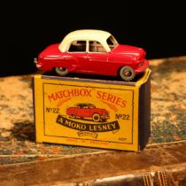 Matchbox '1-75' series diecast model 22a Vauxhall Cresta, maroon body with cream upper and roof,