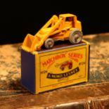 Matchbox '1-75' series diecast model 24a hydraulic excavator, deep yellow body with black and