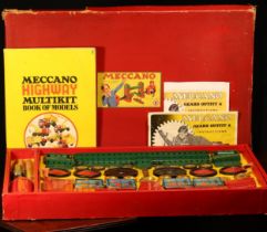 Model Engineering and Constructional Toys - a Meccano outfit No.8, comprising various red and