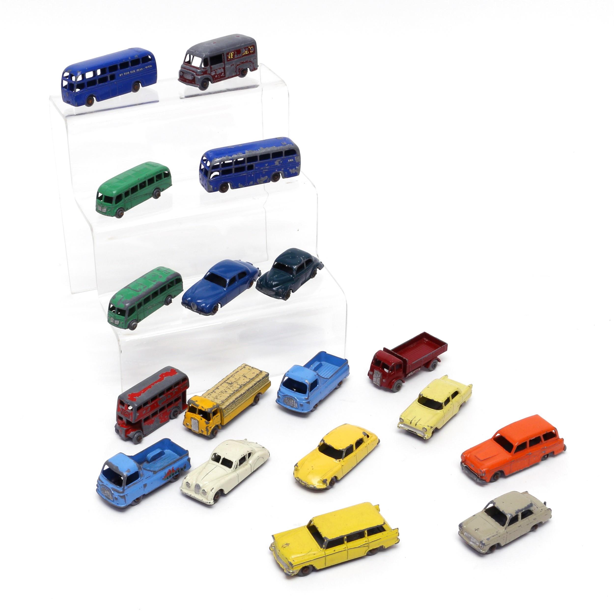 A collection of unboxed Matchbox Toys '1-75' series diecast models, comprising 30a Ford Prefect,