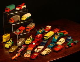 A collection of unboxed Matchbox '1-75' series diecast models including Superfast examples,