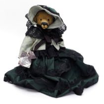Artist teddy bear - a Bears of Grace blonde mohair 'Rose Anna' teddy bear, from the Out Of The Attic