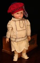 Americana - an early 20th century Martha Chase cloth doll, the head with painted features