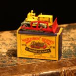 Matchbox '1-75' series diecast model 18a Caterpillar bulldozer, yellow body with yellow painted