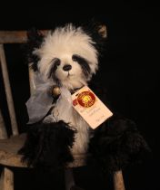 Charlie Bears CBM165533 Charlie mohair 2016 year Panda teddy bear, from the Charlie Mohair