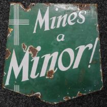 Advertising, Tobacciana and Smoking Interest - a shield shaped double sided enamel sign, white