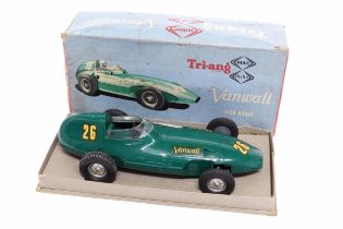 A Tri-ang Minic electric 1:20 scale M012 Vanwall racing car, British Racing green body with