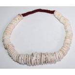 Tribal Art - an Aitape-Lumi conus shell currency necklace, 36.5cm drop, Papua New Guinea