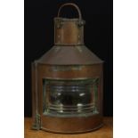 Maritime Interest - a World War II period copper ship's lantern, by Alderson & Gyde, Birmingham,