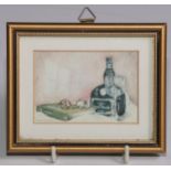 Janet Sheath ARMS, RMS, SWA, a still life miniature, Bird Watchers, signed, dated 91, watercolour on