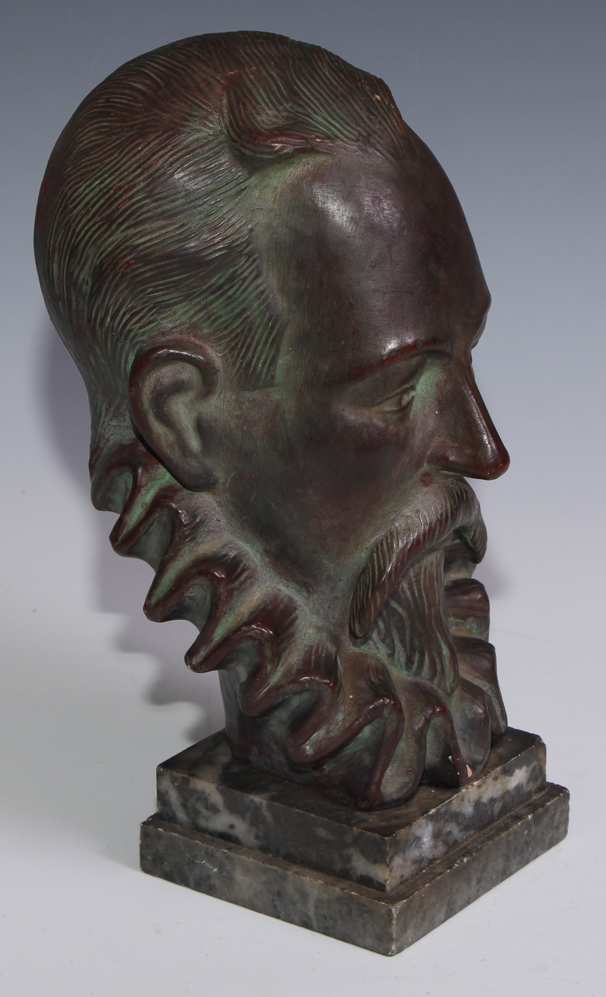 *CATALOGUE AMENDMENT* A patinated composition library bust, of Miguel de Cervantes Saavedra (1547 - - Image 2 of 4