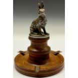 Automobilia - an early 20th century silver plated novelty car mascot, as a hare, mounted for the