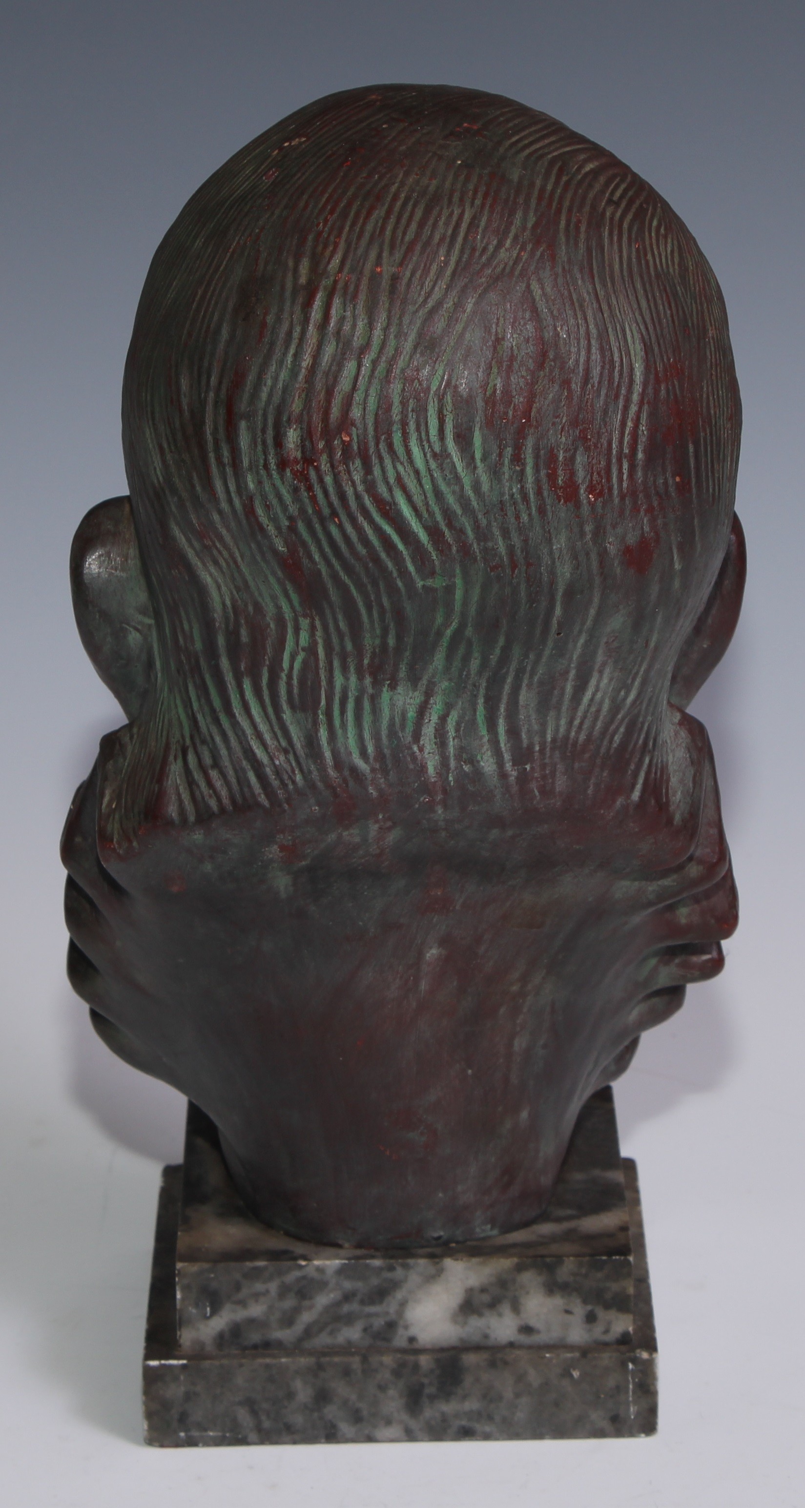 *CATALOGUE AMENDMENT* A patinated composition library bust, of Miguel de Cervantes Saavedra (1547 - - Image 4 of 4