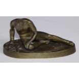 Grand Tour School (19th century), a bronze, The Dying Gaul, after the Antique, 16cm wide