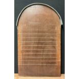 A 19th/early 20th century tavern shove ha’penny board, 60cm long, 37cm wide