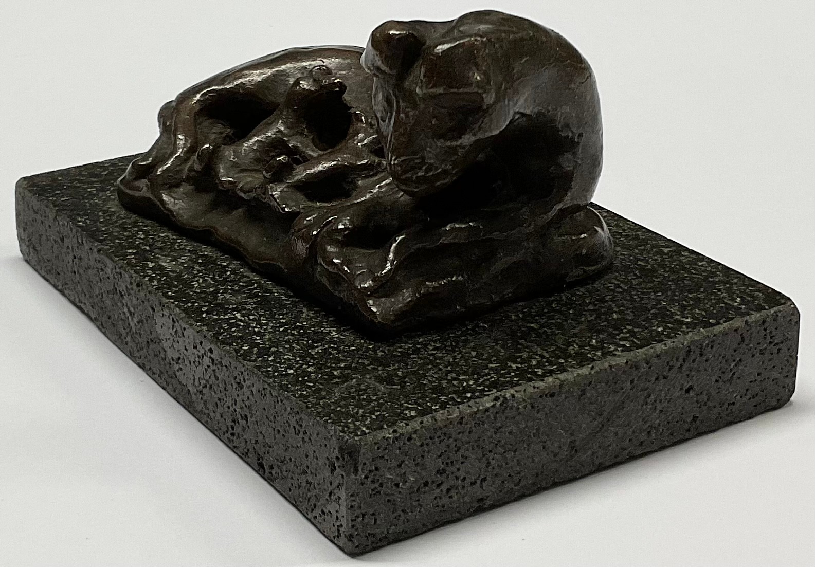 Modern British School, a brown patinated bronze, Tigress and Cubs, rectangular base, 12cm wide - Image 3 of 4