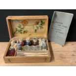 An early 20th century French artist's paint box, by Lefranc & Cie, hinged cover enclosing an