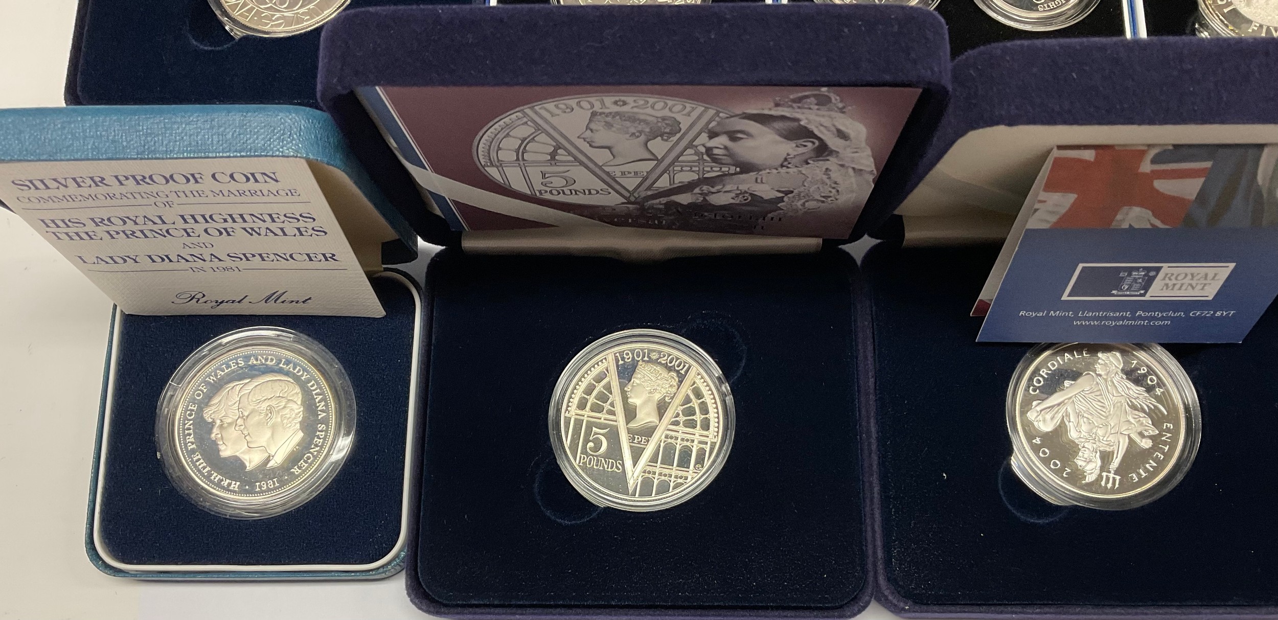 A collection of modern silver proof UK commemorative issues, all in Royal Mint boxes of issue with - Image 6 of 6
