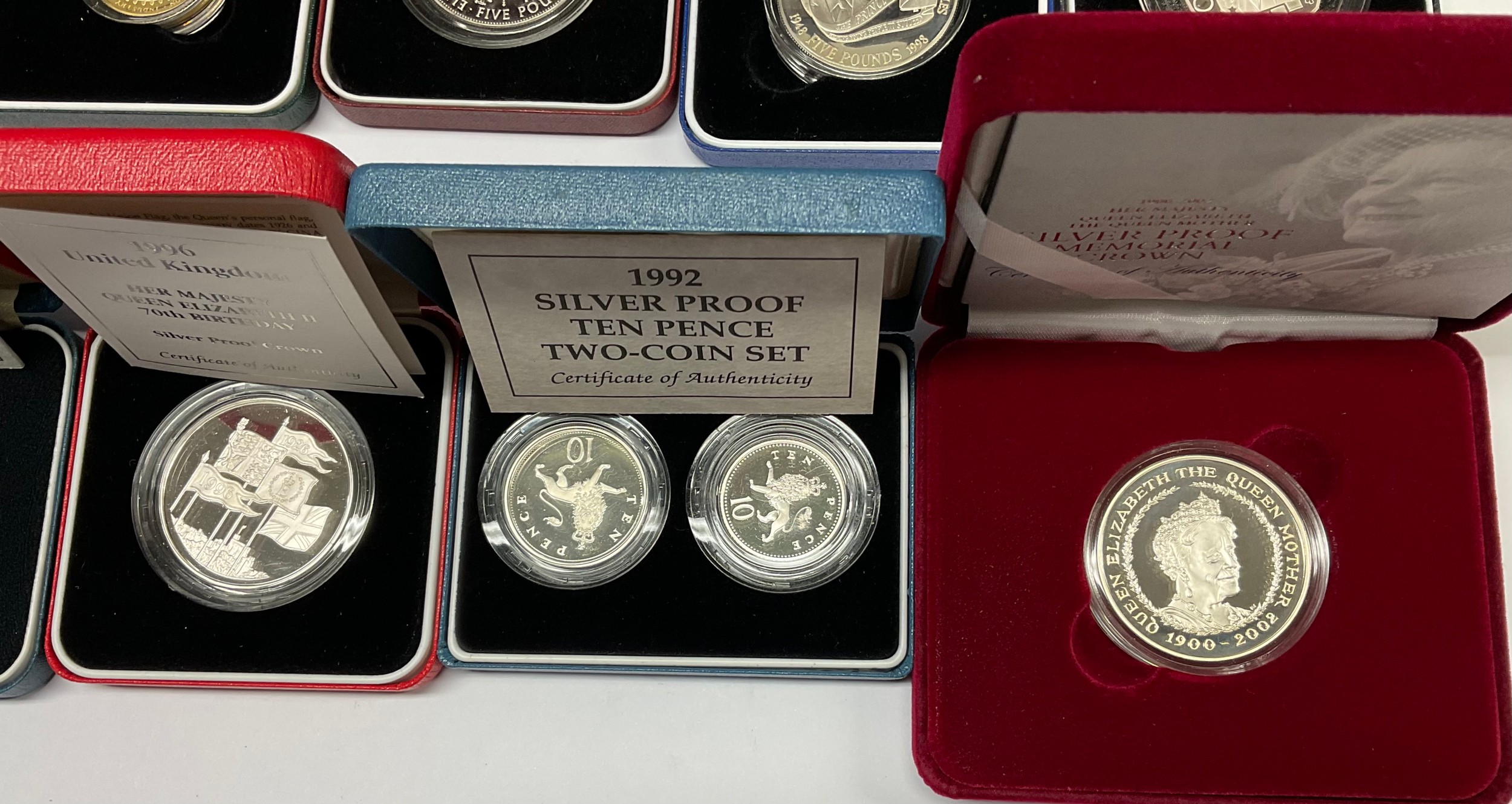 A collection of modern silver proof UK commemorative issues, all in Royal Mint boxes of issue with - Image 5 of 6