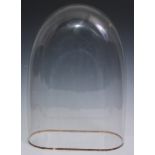 A 19th century glass dome, 53cm high