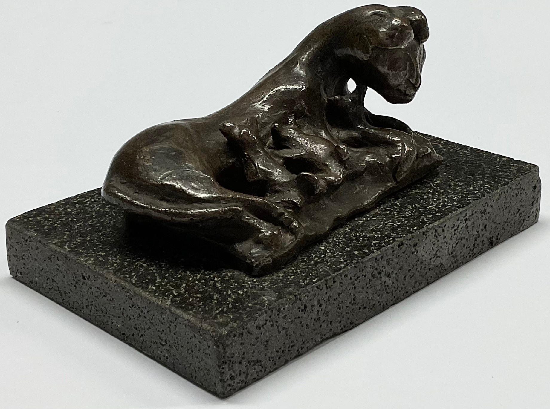 Modern British School, a brown patinated bronze, Tigress and Cubs, rectangular base, 12cm wide - Image 2 of 4