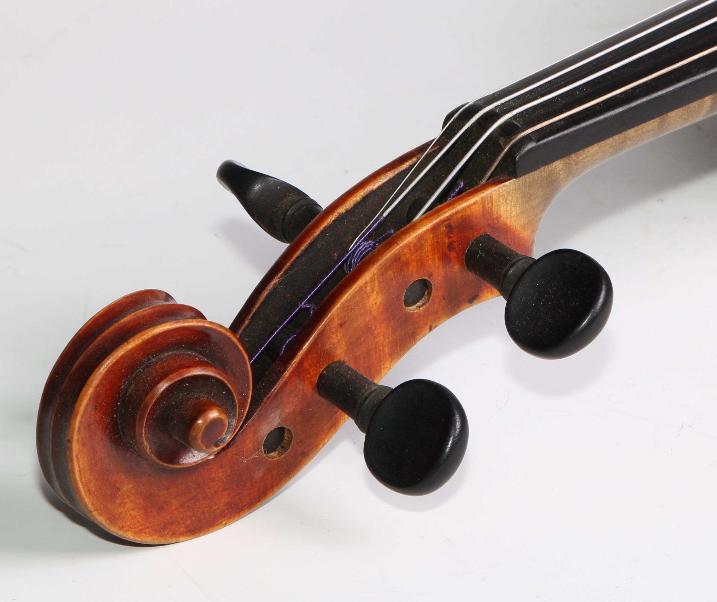 An Austrian violin, the one-piece back 60cm excluding button, paper label, Martinus Stoss, fecit - Image 4 of 15