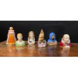 A Royal Worcester Connoisseur Collection candle snuffer, Anne of Cleves, 12cm high; others, '