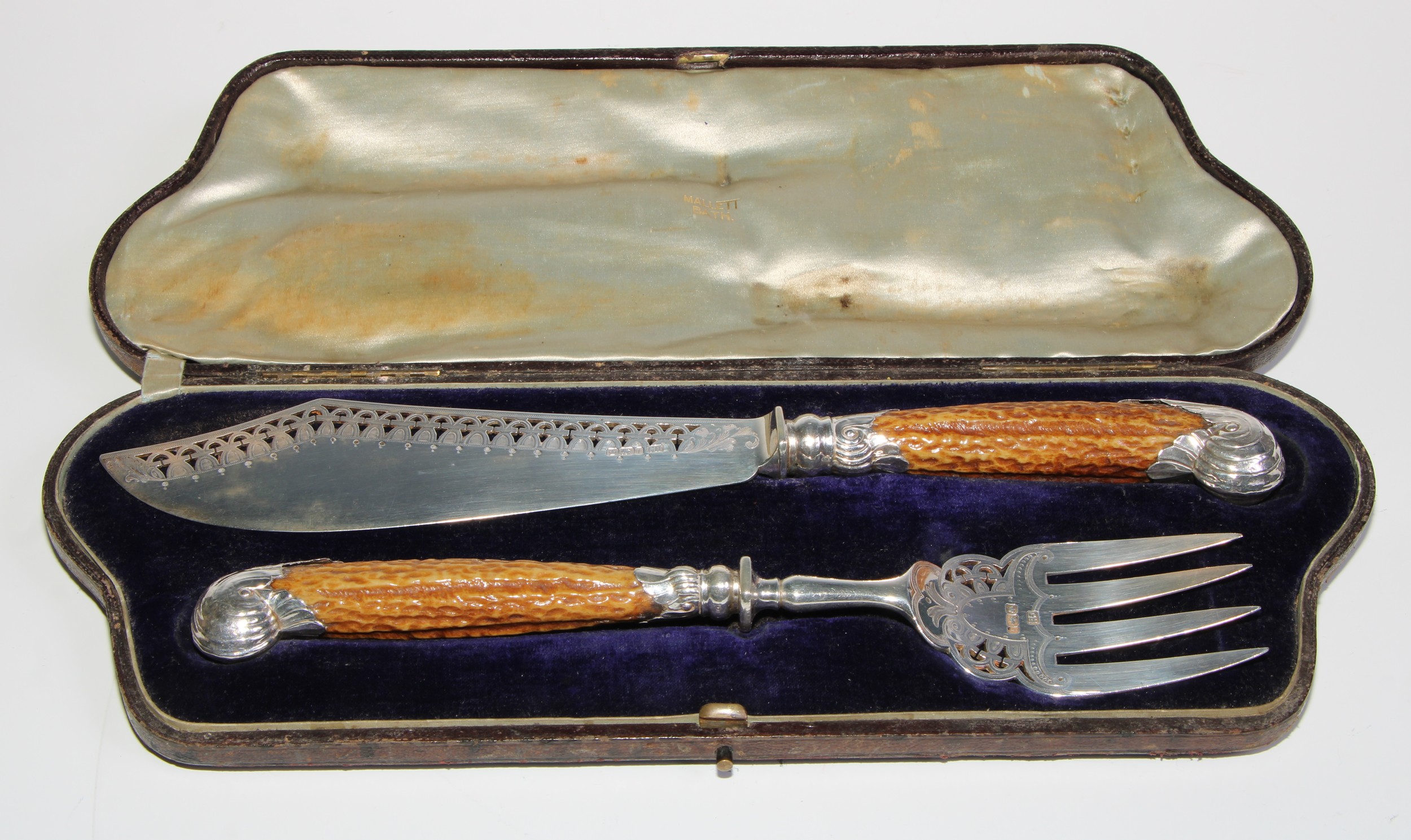 A pair of late Victorian silver country house fish servers, pierced and wriggle-work engraved - Image 2 of 9