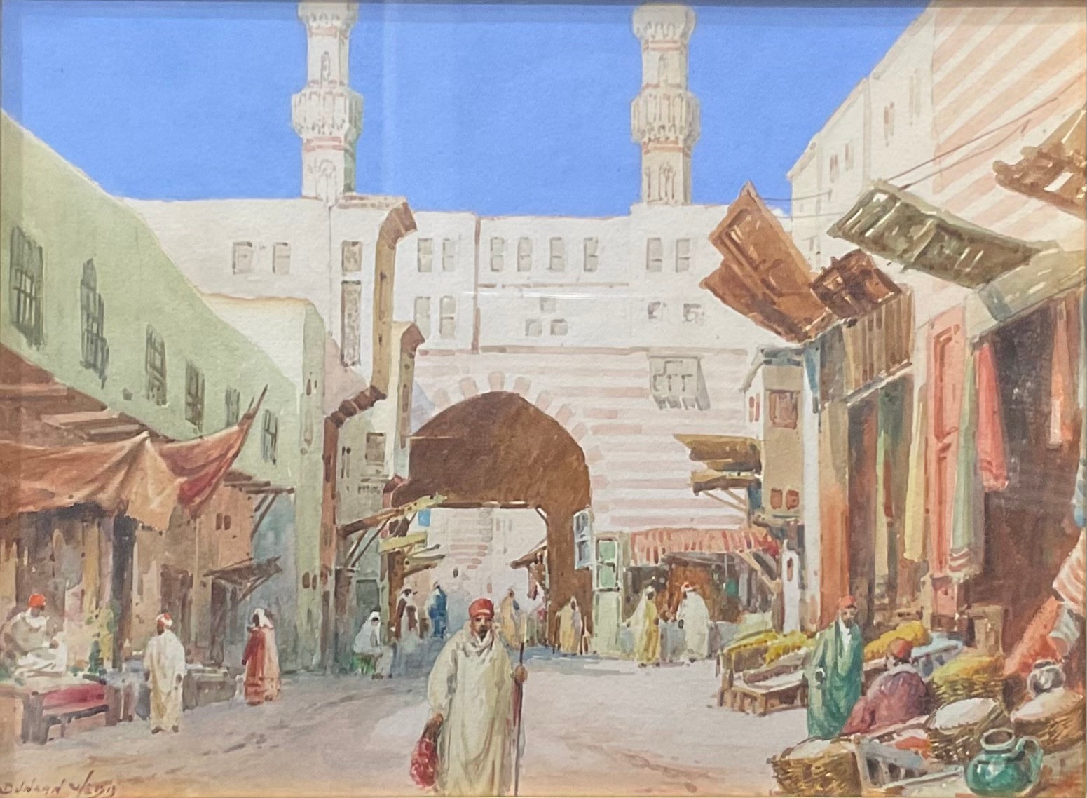 Duncan Webb (Orientalist School 19th century) A pair, A Street in Cairo and A Street in Tunis - Image 2 of 8