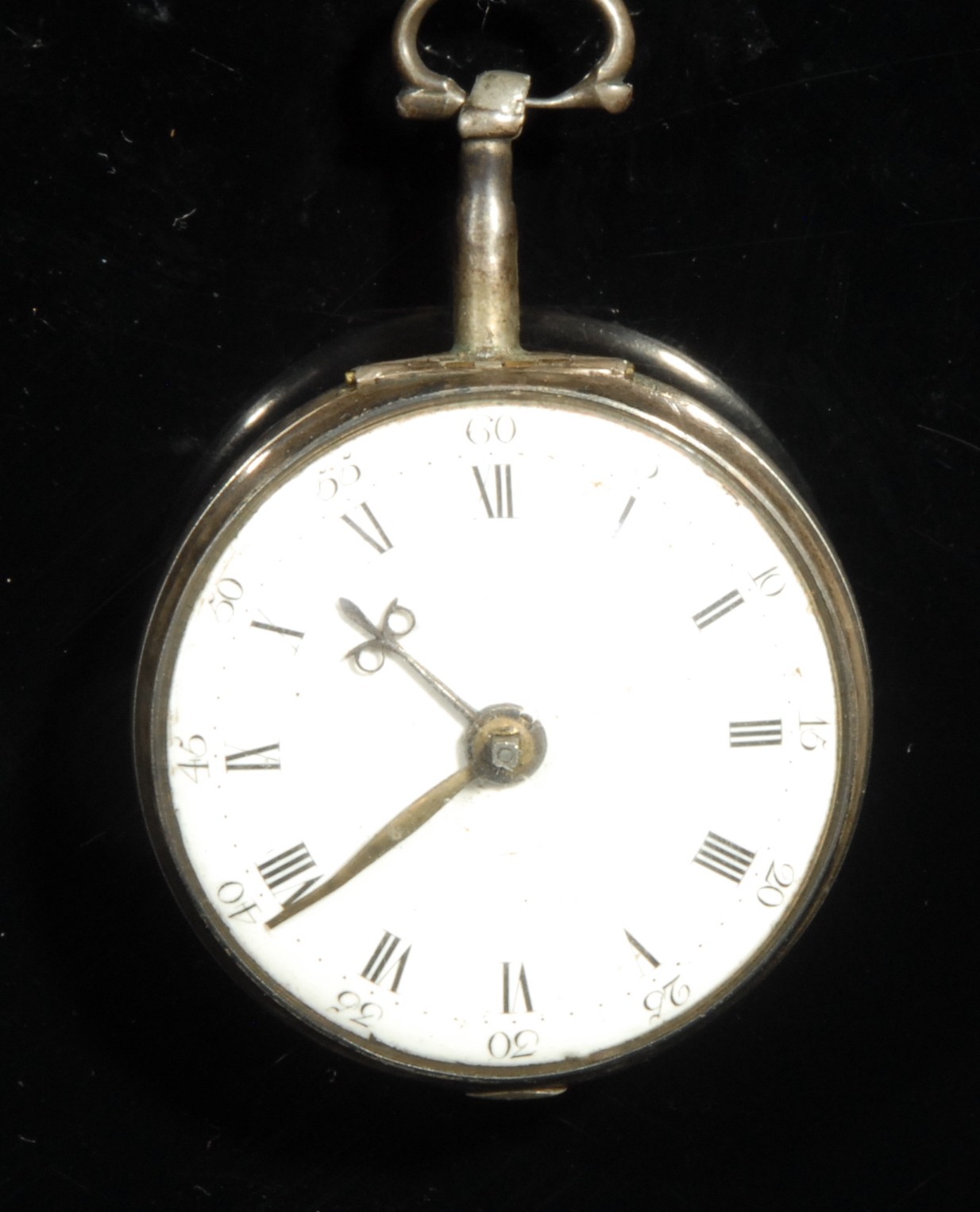 A George III silver pair cased pocket watch, by John Paxton, St Neotes (sic) [St Neots], 4cm - Image 2 of 4