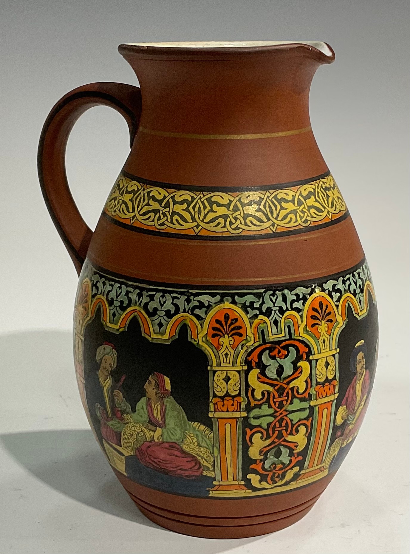 A 19th century Charles Meigh style stoneware jug, relief moulded with Bacchus masks, acanthus and - Image 16 of 16