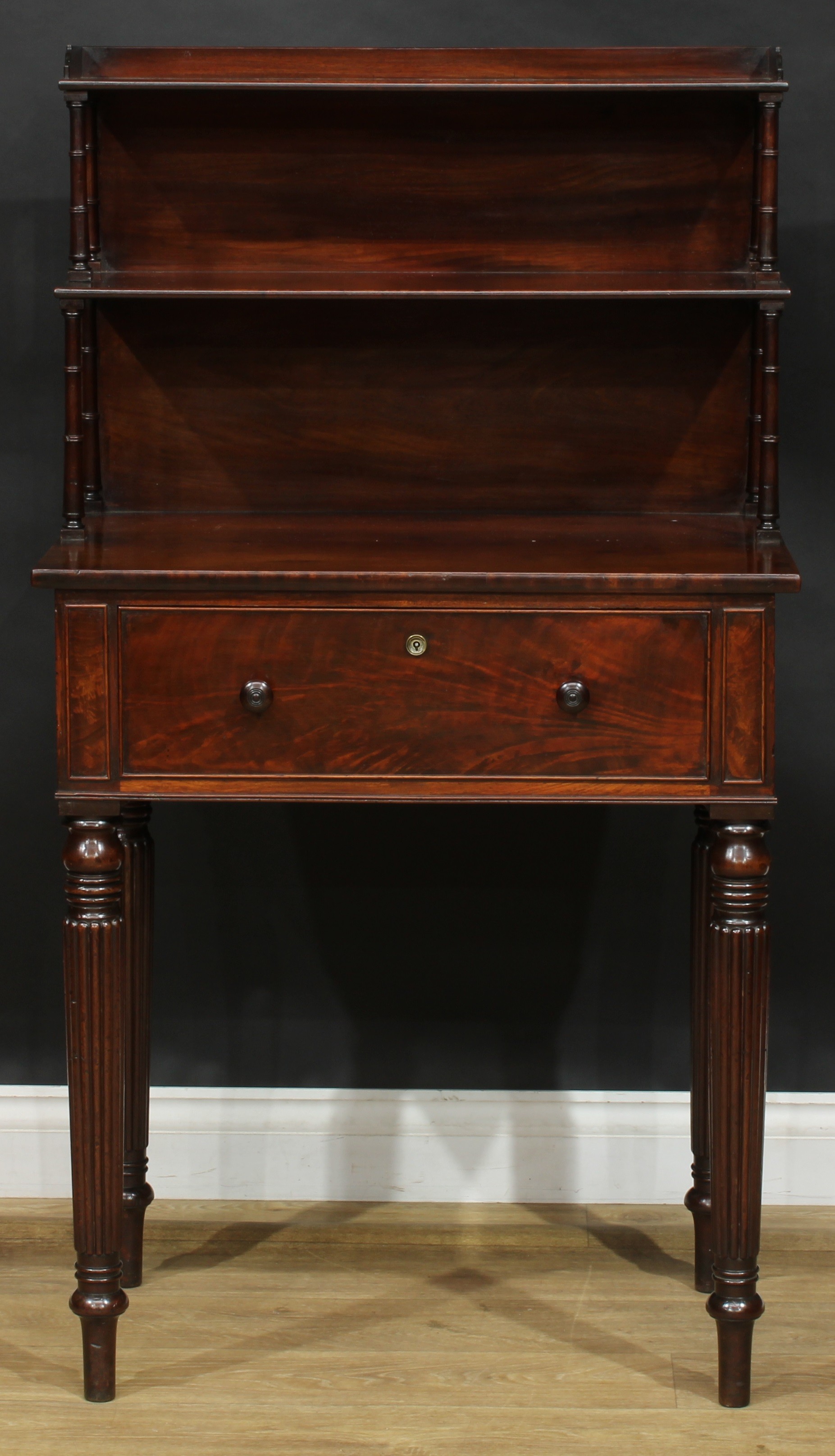 A George IV mahogany chamber table, by Gillows of Lancaster and London, stamped Gillows Lancaster, - Image 3 of 8