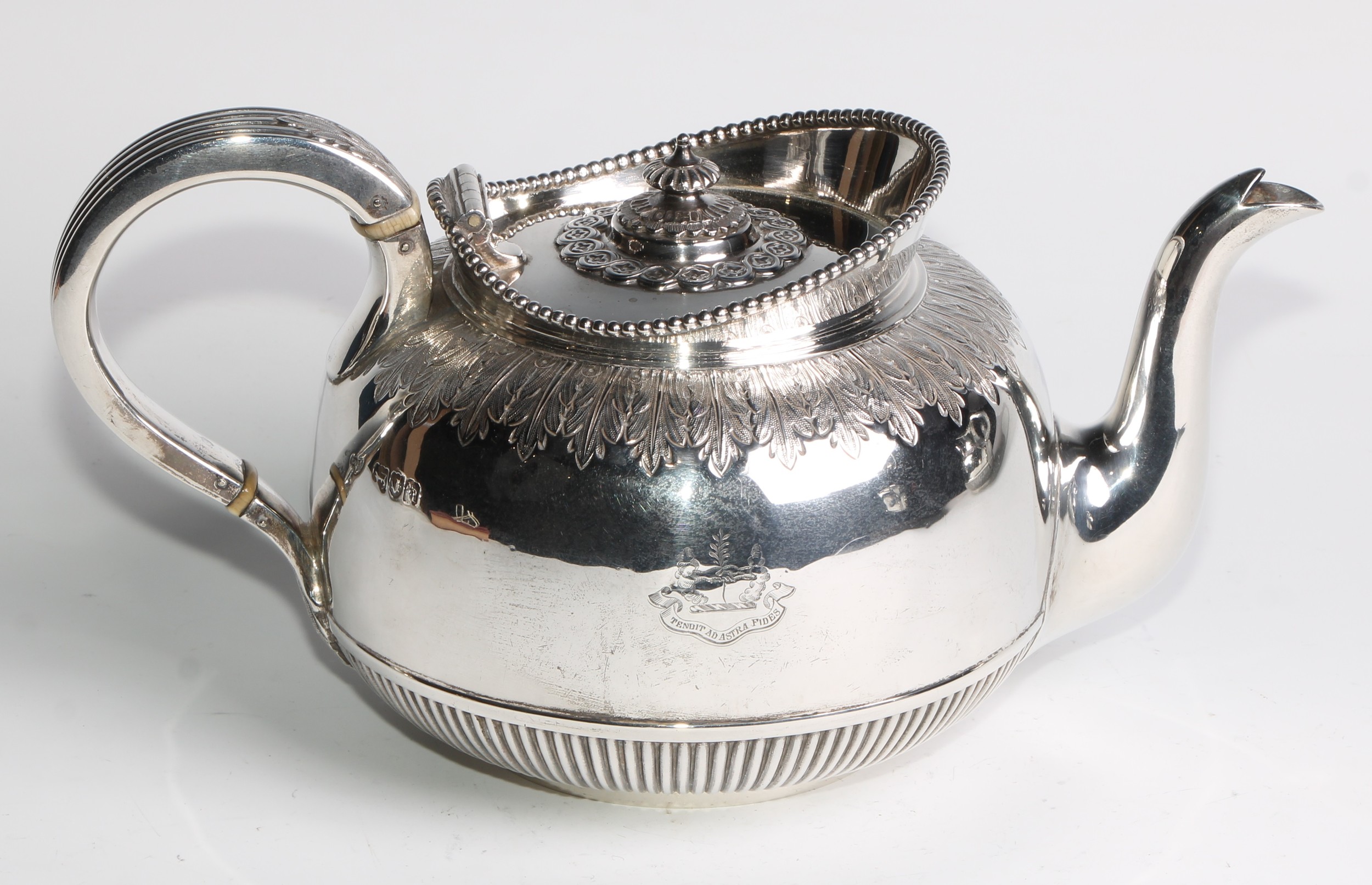 A late Victorian/Edwardian silver six piece Cape pattern tea and coffee service, comprising - Image 13 of 29