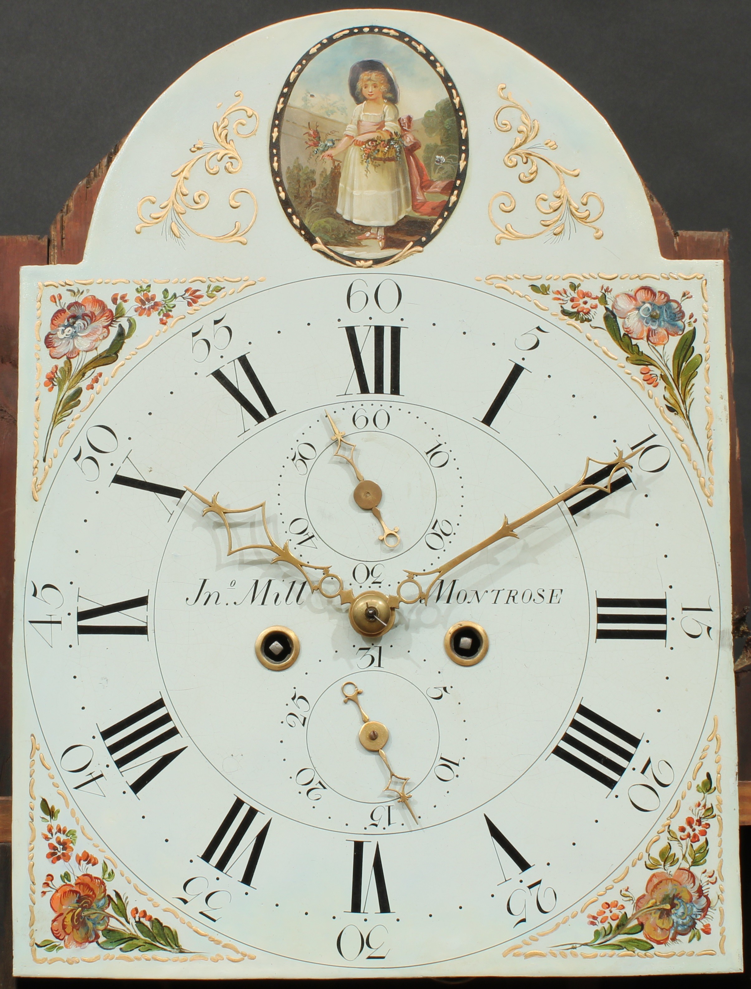 A George III Scottish mahogany longcase clock, 30.5cm arched dial inscribed Jno. Mill, Montrose, - Image 4 of 6