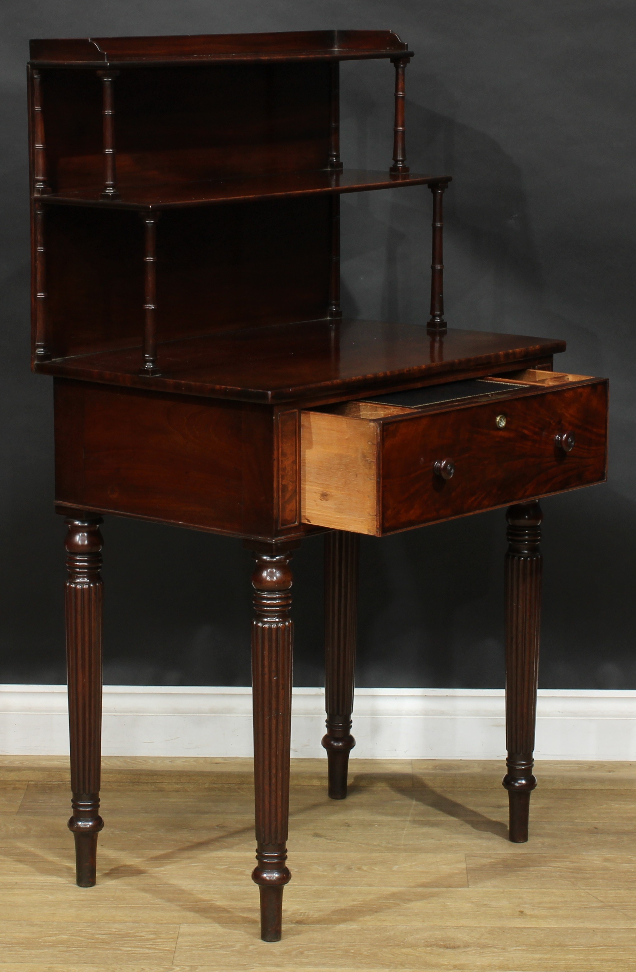 A George IV mahogany chamber table, by Gillows of Lancaster and London, stamped Gillows Lancaster, - Image 5 of 8