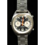 A gentleman's Heuer Carrera automatic chronograph stainless steel wristwatch, black non-reflective