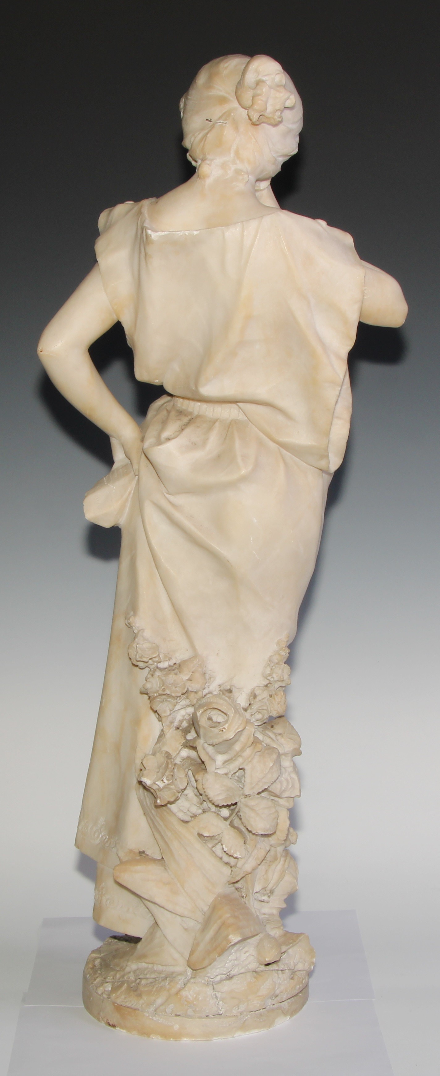 Italian School (19th century), a marble, Pleasant Thoughts, 82cm high - Image 4 of 5