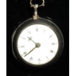 A George III silver pair cased pocket watch, by John Paxton, St Neotes (sic) [St Neots], 4cm