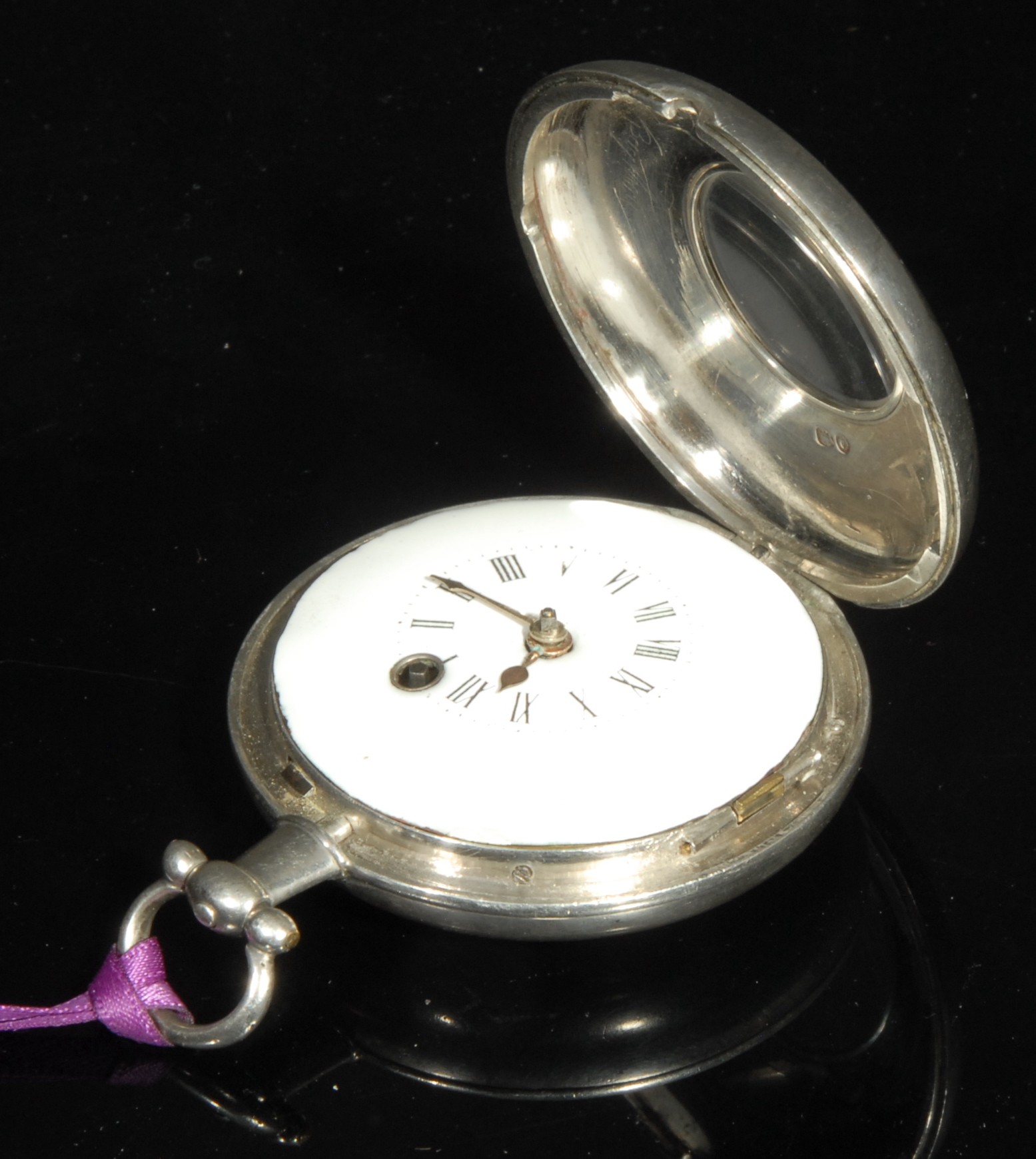 A George III silver half hunter pocket watch, by William Holliwell, Wirksworth, apprentice to John - Image 2 of 5