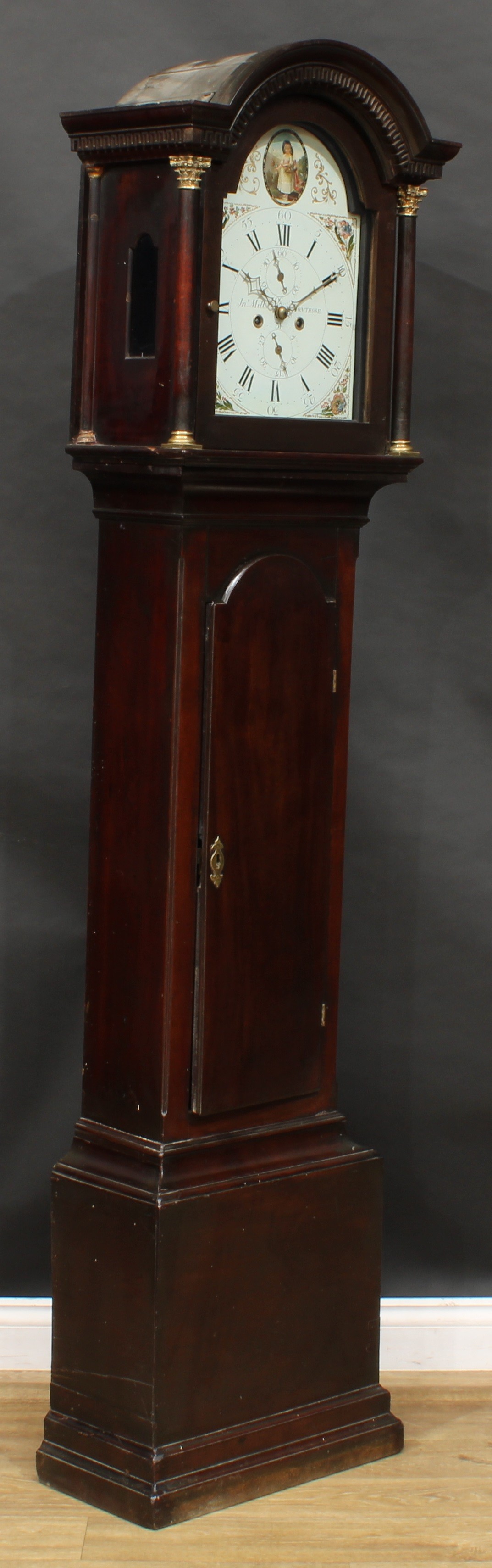 A George III Scottish mahogany longcase clock, 30.5cm arched dial inscribed Jno. Mill, Montrose, - Image 2 of 6