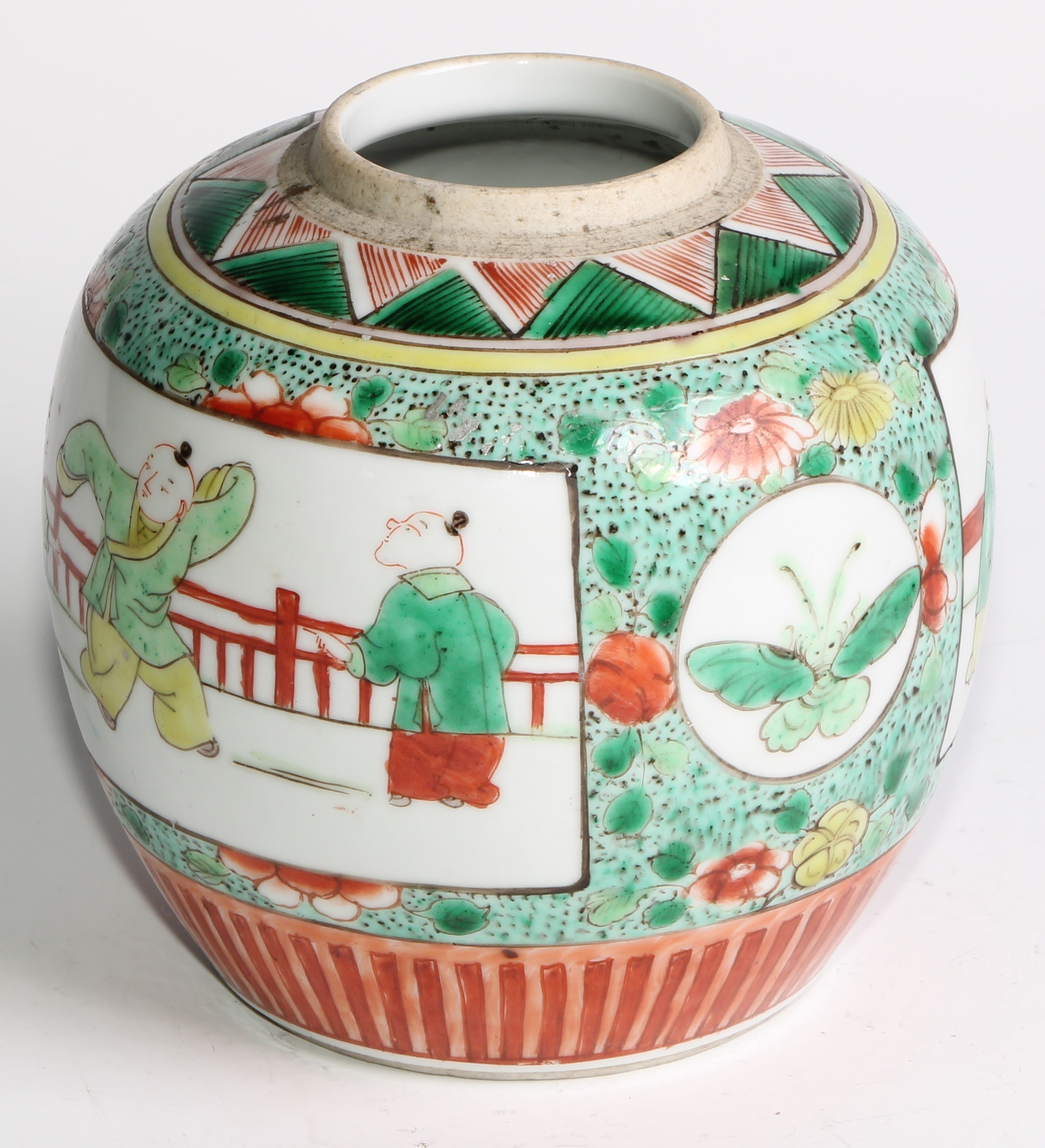 A Chinese ovoid ginger jar, painted in tones of underglaze blue with blossoming prunus, 17.5cm high, - Image 16 of 17
