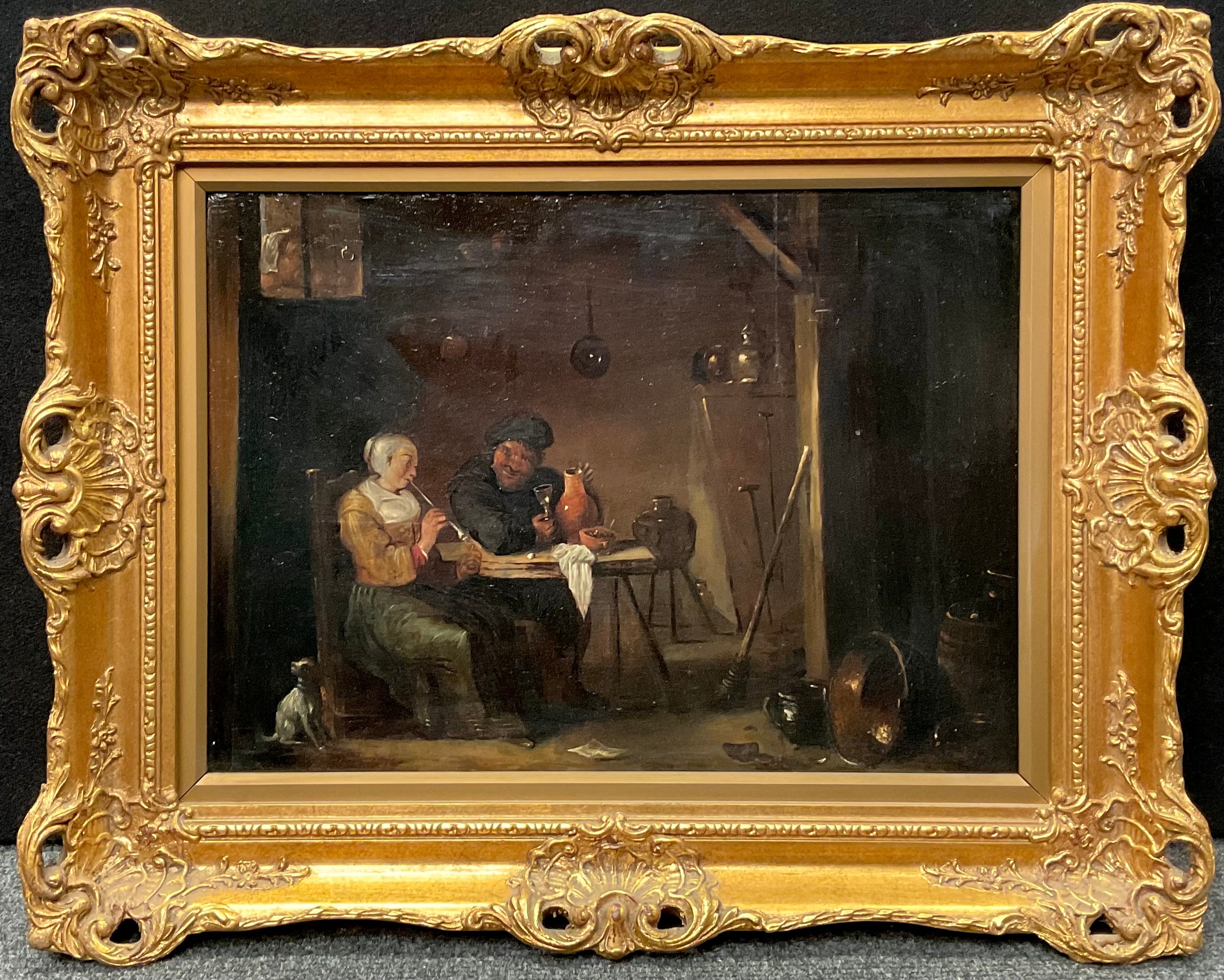 Dutch School (19th century) Getting into Bad Habits oil on oak panel, 26cm x 36cm - Image 2 of 3