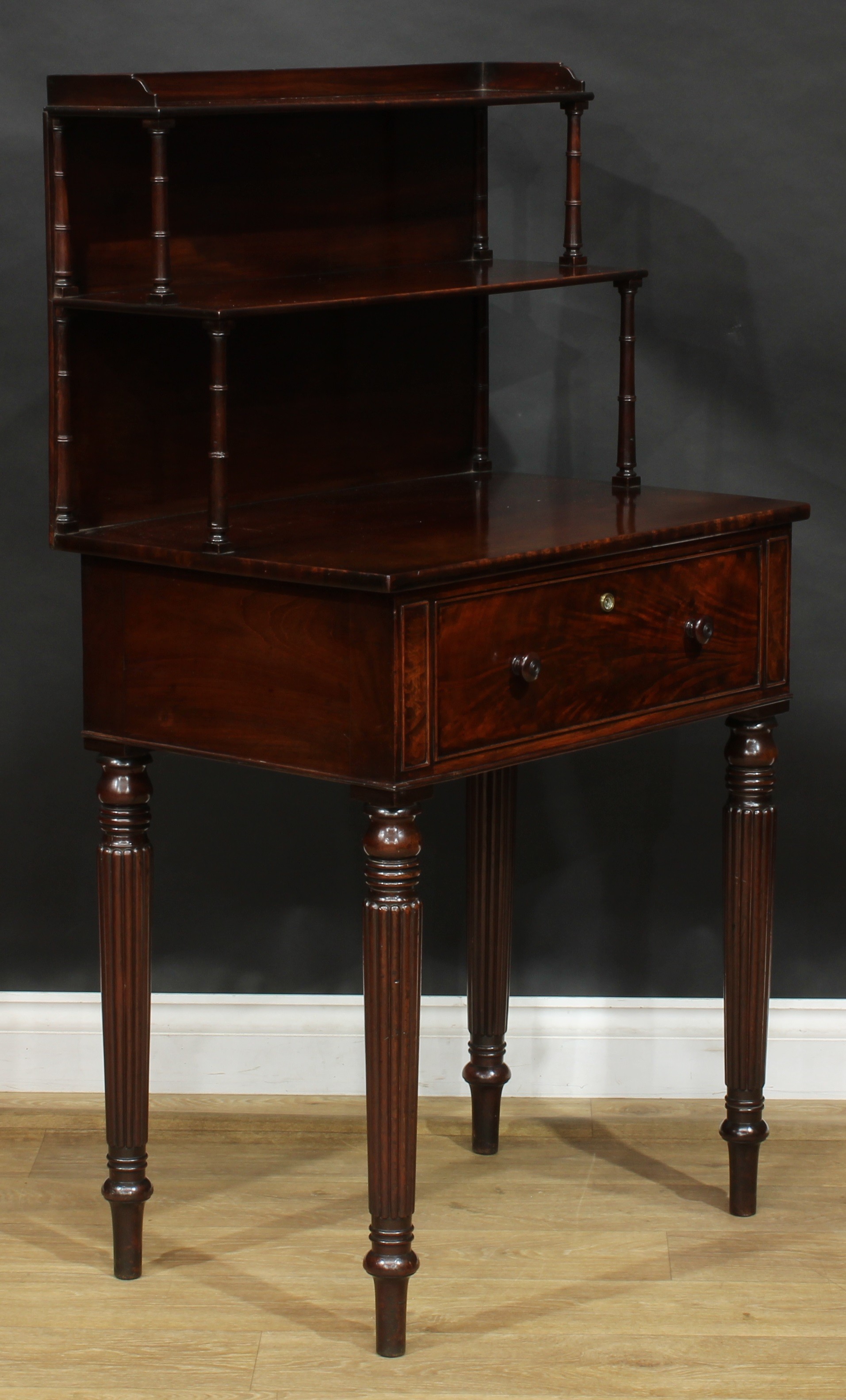 A George IV mahogany chamber table, by Gillows of Lancaster and London, stamped Gillows Lancaster, - Image 4 of 8