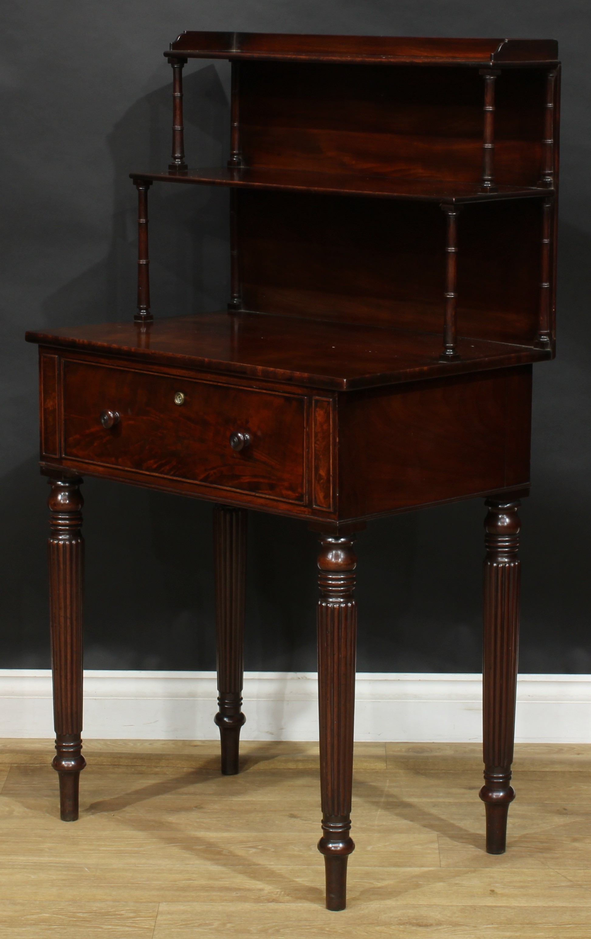 A George IV mahogany chamber table, by Gillows of Lancaster and London, stamped Gillows Lancaster, - Image 6 of 8