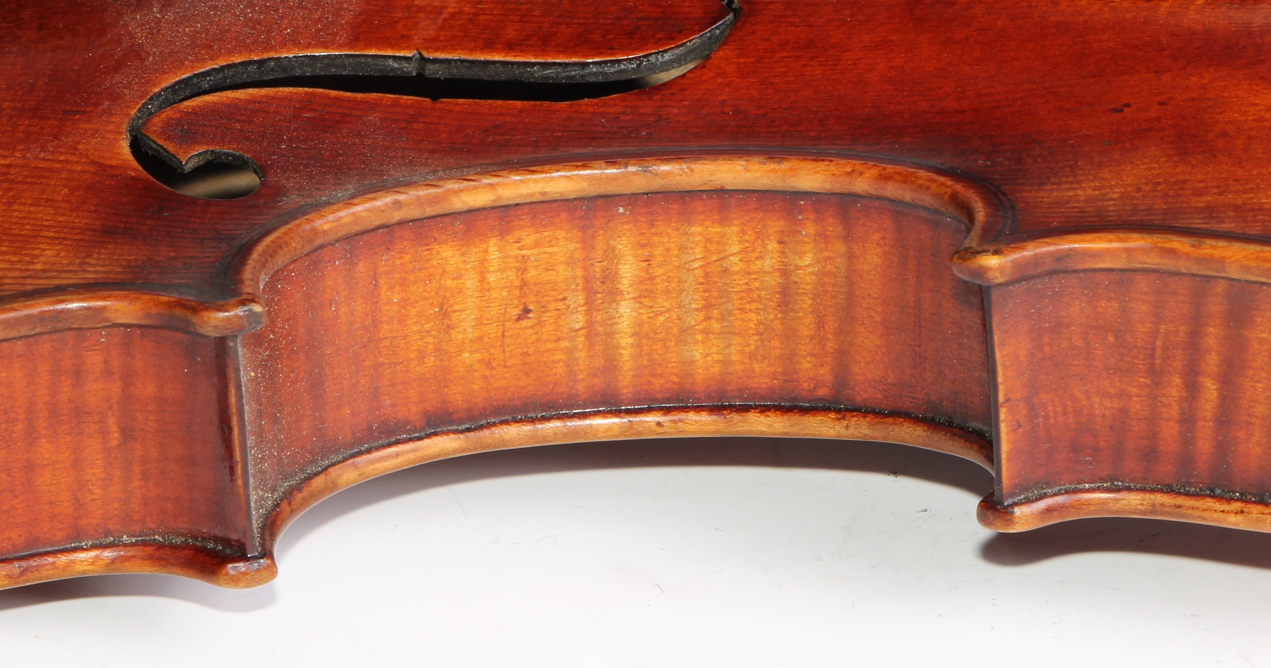 An Austrian violin, the one-piece back 60cm excluding button, paper label, Martinus Stoss, fecit - Image 9 of 15