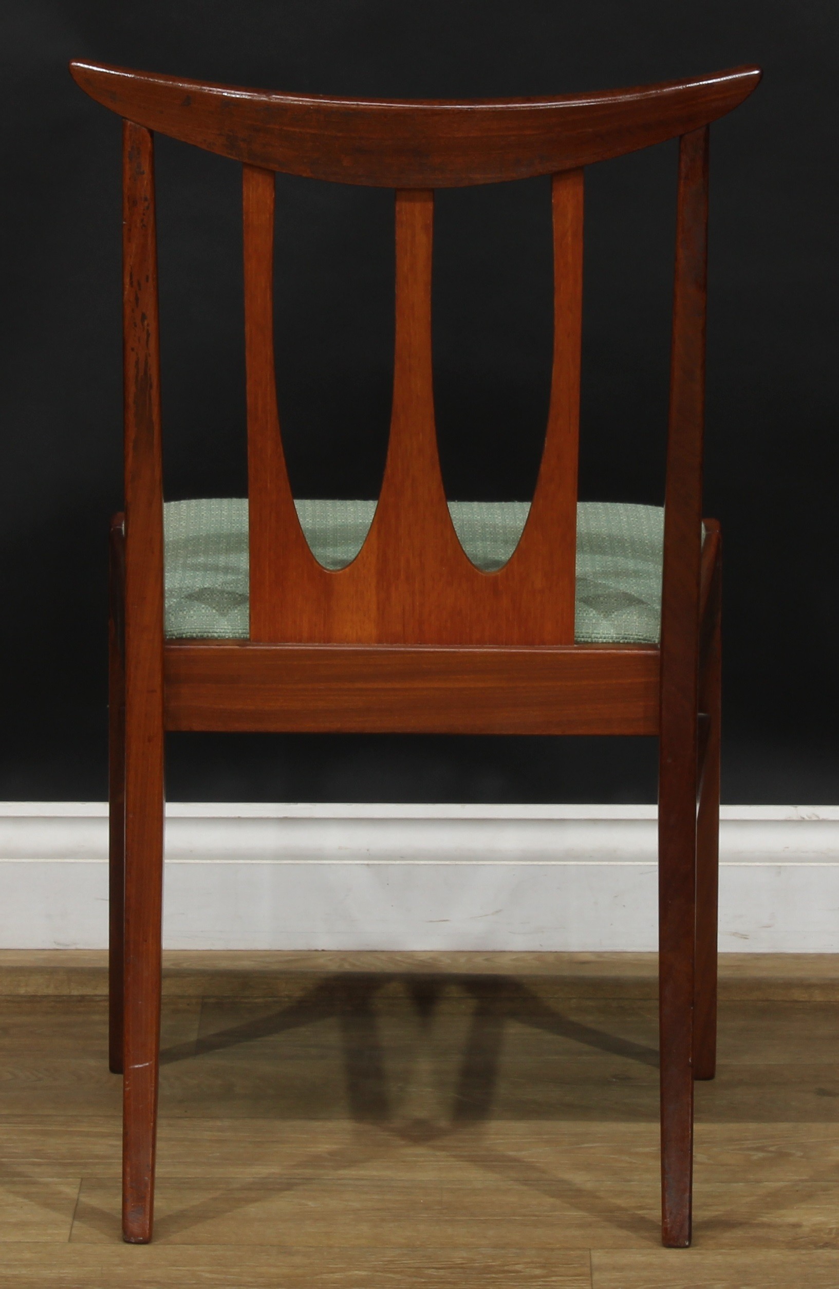 Mid-century Design - a set of six G Plan Brasilia afromosia and teak dining chairs, 82.5cm high, - Image 5 of 5